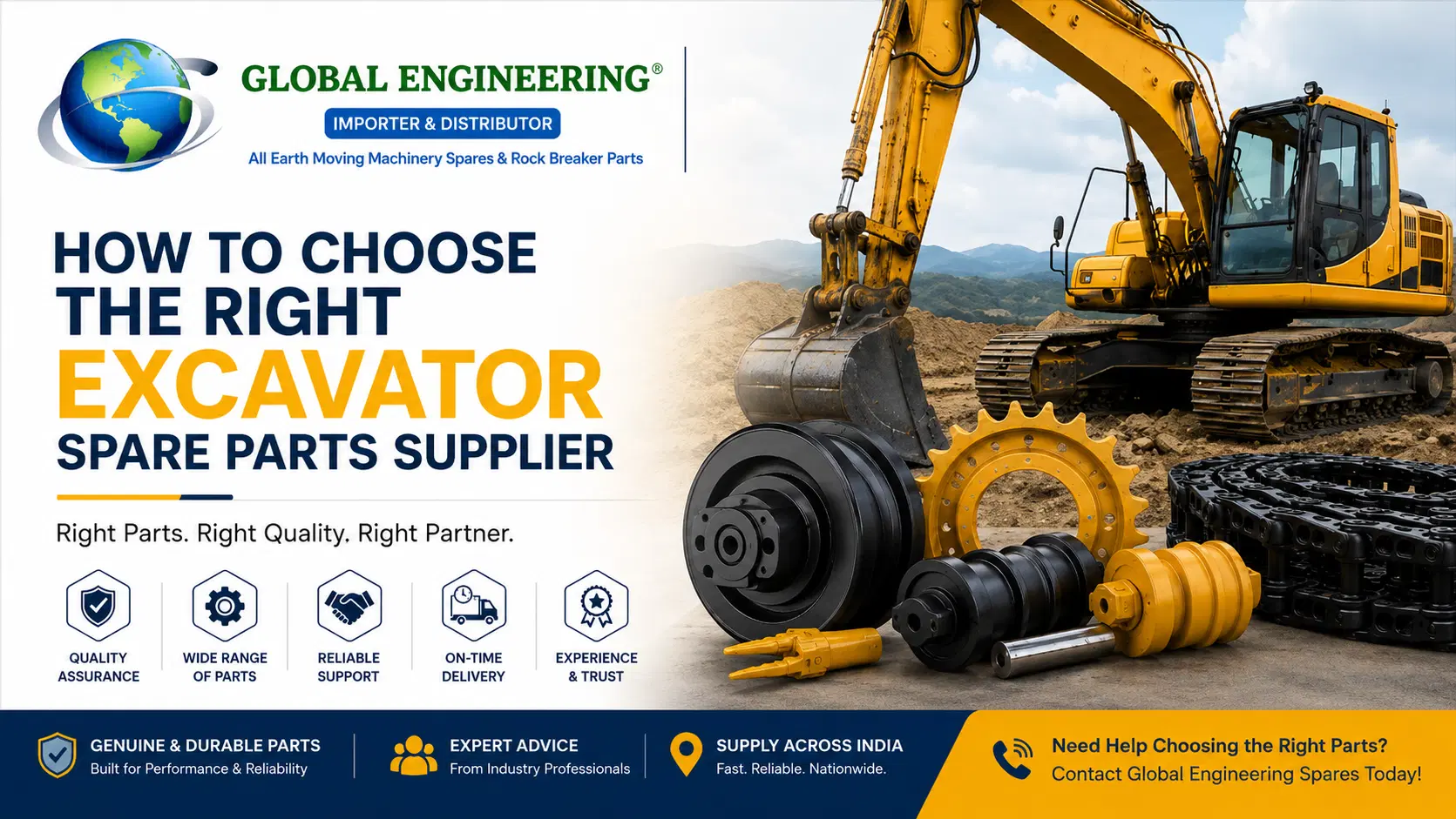 How to Choose the Right Excavator Spare Parts Supplier